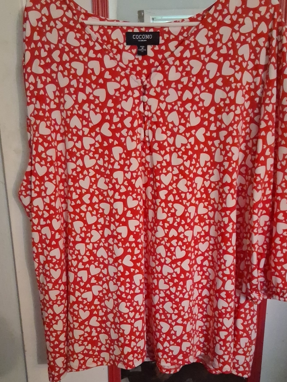 Cocomo Red Heart-Print Kids Pajama Top